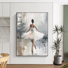 Load image into Gallery viewer, Impressionistic Abstract Painting, Soft - Toned Ballerina Art for Ballet Studio &amp; Bedroom LargeART2174
