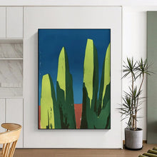 Load image into Gallery viewer, “Minimalist Green Monoliths” – Simple Geometric Landscape with Bold Color Blocks DTP093
