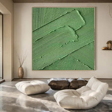 Load image into Gallery viewer, Large - Scale Hand - painted Textured Green Relief Acrylic Art for Nature - Themed Hallways LargeART0198
