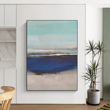 Load image into Gallery viewer, “Soft Sea Hues” Abstract Coastal Painting on Canvas, Calming Beach Art DKH926
