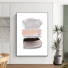 Load image into Gallery viewer, Pastel Stacked Strokes – Soft Grays, Pinks, and Dark Accents DTP184
