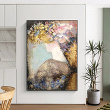Load image into Gallery viewer, Large - Scale Floral Lady Silhouette Acrylic Art for Boudoir &amp; Garden Café LargeART0418
