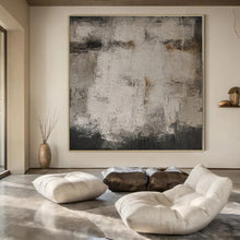 Load image into Gallery viewer, Hand - painted Substantial Gray - Brown Textured Abstract Acrylic Art for Rustic Living Rooms LargeART0126
