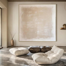 Load image into Gallery viewer, Hand - painted Large - scale Beige Textured Abstract Acrylic Art for Neutral - Toned Bedrooms LargeART0133
