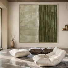 Load image into Gallery viewer, Oversized Hand - painted Split Textured Neutrals Acrylic Art for Minimalist Bedrooms LargeART0218
