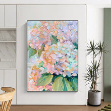Load image into Gallery viewer, Pastel &amp; Gold Floral Abstract Painting, Ideal for Bright Bathroom &amp; Charming Bedroom LargeART2111
