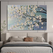 Load image into Gallery viewer, Cherry Blossom “Delicate Blooms” Painting on Canvas, Elegant Floral Art DKH887
