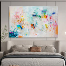 Load image into Gallery viewer, Light &amp; Colorful Abstract Swirls - Airy Living Room Art LargeART1501
