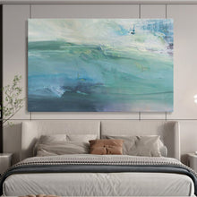 Load image into Gallery viewer, Turquoise Abstract Sea Painting On Canvas DKH417
