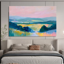 Load image into Gallery viewer, Color - Drenched Landscape Abstract Painting for Lakeside Villa &amp; Artistic Retreat DKH210
