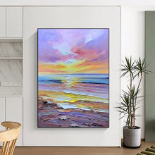 Load image into Gallery viewer, Pastel Sunset Seaside – Impasto Oil Landscape DTP261
