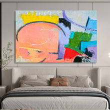 Load image into Gallery viewer, Hand - painted Large - sized Pastel Geometric Abstract Acrylic Art for Charming Living Rooms LargeART1810
