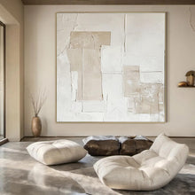 Load image into Gallery viewer, Neutral Textured Abstract Canvas Painting, Perfect for Timeless Entryway &amp; Serene Reading Nook LargeART1293
