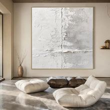 Load image into Gallery viewer, Textured White Minimalist Acrylic Art, Suited for Modern Entryway &amp; Gallery Wall LargeART1016
