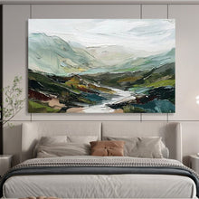 Load image into Gallery viewer, Textured Landscape Abstract Painting on Canvas - “Mountain Textures” DKH725
