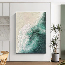 Load image into Gallery viewer, Aerial Sea View Abstract Acrylic Art - Perfect for Coastal Villa &amp; Nautical - themed Dining Room LargeART0552
