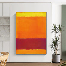 Load image into Gallery viewer, “Yellow, Orange and Purple Color - Field” - Rothko - Inspired Art on Canvas DKH1607
