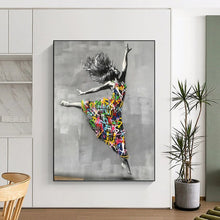 Load image into Gallery viewer, “Graffiti - Style Dancing Figure” - Urban Pop - Art Art on Canvas DKH1605
