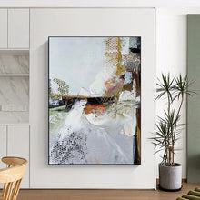 Load image into Gallery viewer, “Complex Impressions” – Layered Gray Abstract Acrylic with Textural Depth DTP047
