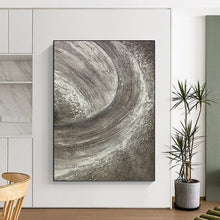 Load image into Gallery viewer, “Grey and White Textured Abstract” - Textural Abstract Art on Canvas DKH1542
