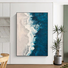 Load image into Gallery viewer, Oversized Aerial Beach Abstract Art for Beach House &amp; Spa LargeART0443
