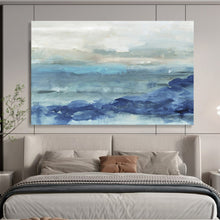 Load image into Gallery viewer, Blue - Toned Abstract Sea Painting On Canvas DKH414
