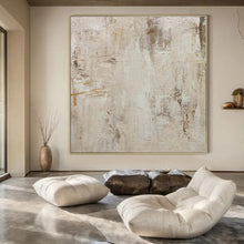 Load image into Gallery viewer, Oversized Hand - painted Neutral Tones Abstract Acrylic Art for Minimalist Hallways LargeART0135
