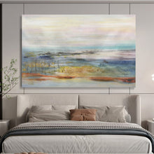 Load image into Gallery viewer, Soft - Toned Abstract Landscape Painting with Pastel Colors for Dreamy Bedroom &amp; Delicate Boutique DKH300
