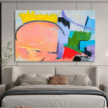 Load image into Gallery viewer, Pastel - Pop Geometric Abstract Painting on Canvas DKH560
