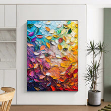 Load image into Gallery viewer, Rainbow - Colored Textured Petal Abstract Art, Ideal for Creative Studio &amp; Playful Kids’ Room LargeART2071
