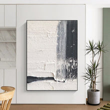 Load image into Gallery viewer, “Black &amp; White Textures” – Ribbed black, smooth white, contrasting textures DTP366
