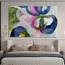 Load image into Gallery viewer, Colorful Overlapping Circles Abstract Painting DKH473
