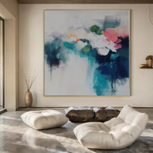 Load image into Gallery viewer, Soft Floral Abstract Canvas Painting, Perfect for Romantic Boudoir &amp; Relaxing Reading Nook LargeART1182
