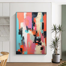 Load image into Gallery viewer, Colorful Abstract Collage Art for Creative Studio &amp; Vibrant Living Room LargeART0839
