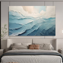 Load image into Gallery viewer, “Textured Sea Waves” - Impasto - Style Abstract Acrylic, Suits Bathroom and Coastal Living Room DLZ227
