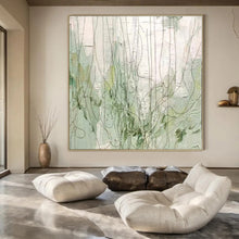 Load image into Gallery viewer, Large - Format Hand - painted Green Vine Whimsy Acrylic Art for Nature - Themed Sunrooms LargeART0206
