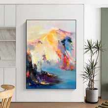 Load image into Gallery viewer, “Colorful Mountain Dreamscape” Abstract Painting on Canvas, Adventure - Inspired Bedroom Decor DKH1061
