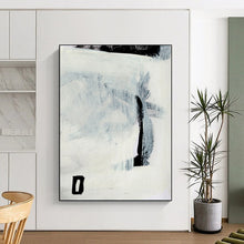 Load image into Gallery viewer, Minimalist Shadow Play – Soft Gray and Bold Black Forms DTP204
