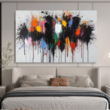Load image into Gallery viewer, Vibrant Splatter Chaos Large - Scale Hand - painted Abstract Acrylic Art DLZ193
