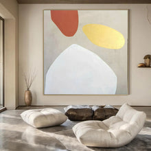 Load image into Gallery viewer, Terracotta, Gold &amp; White Abstract Acrylic Art, Suited for Bohemian Sunroom &amp; Luxury Dining Area LargeART0996
