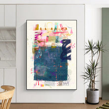 Load image into Gallery viewer, Whimsical Abstract Collage, Suited for Bohemian Bedroom &amp; Art - Loving Library LargeART1822
