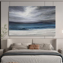 Load image into Gallery viewer, Moody Seaside Abstract Painting for Coastal Cottage &amp; Meditation Nook DKH215
