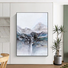 Load image into Gallery viewer, Soft - Toned Abstract Mountain Waterfall, Suited for Nature - Lover’s Bedroom &amp; Tranquil Meditation Room LargeART1961
