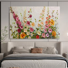 Load image into Gallery viewer, Mixed Floral Textured Abstract Painting on Canvas - “Garden Medley” DKH683
