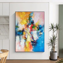 Load image into Gallery viewer, Grand Hand - painted Vivid Abstract Fusion Acrylic Art for Creative - Themed Sunrooms LargeART0227
