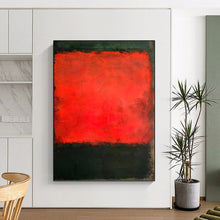 Load image into Gallery viewer, “Red and Black Color - Field” - Dramatic Color - Field Art on Canvas DKH1614
