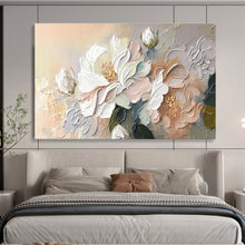 Load image into Gallery viewer, Impasto Floral Abstract Painting on Canvas - “Soft Petals” DKH713
