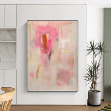 Load image into Gallery viewer, Oversized Pink - Toned Abstract Evolving Art for Art Studio &amp; Chic Boutique LargeART0441
