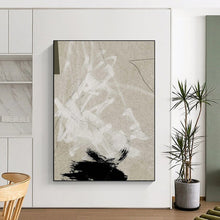 Load image into Gallery viewer, Textured Marks on Beige – Abstract Mixed - Media on Paper DTP237
