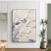 Load image into Gallery viewer, “Minimalist Textured White and Grey Abstract” - White, Grey Abstract Art on Canvas DKH1258
